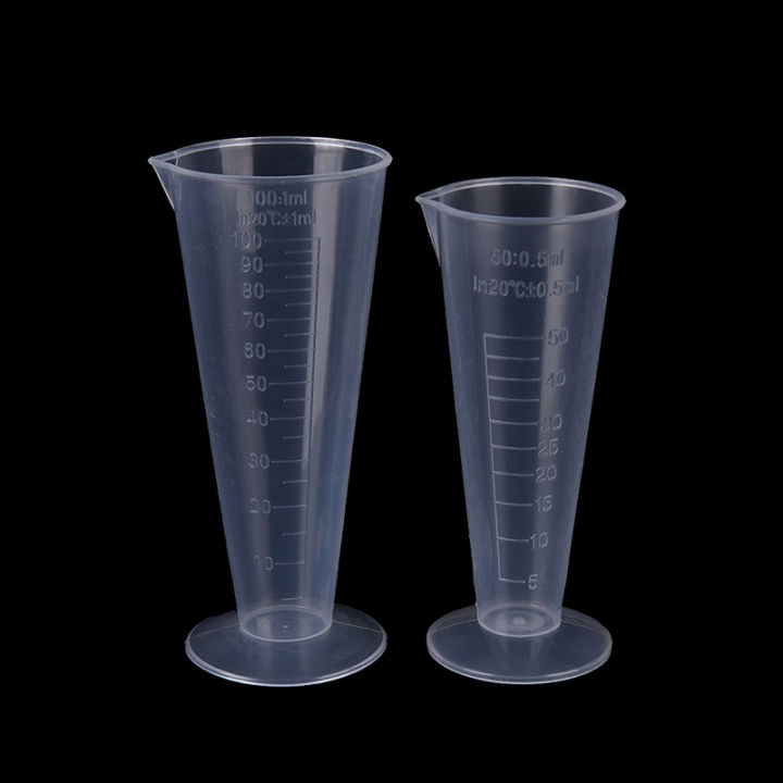 50ml /100ml Transparent Measuring Cup Labs Plastic Graduated