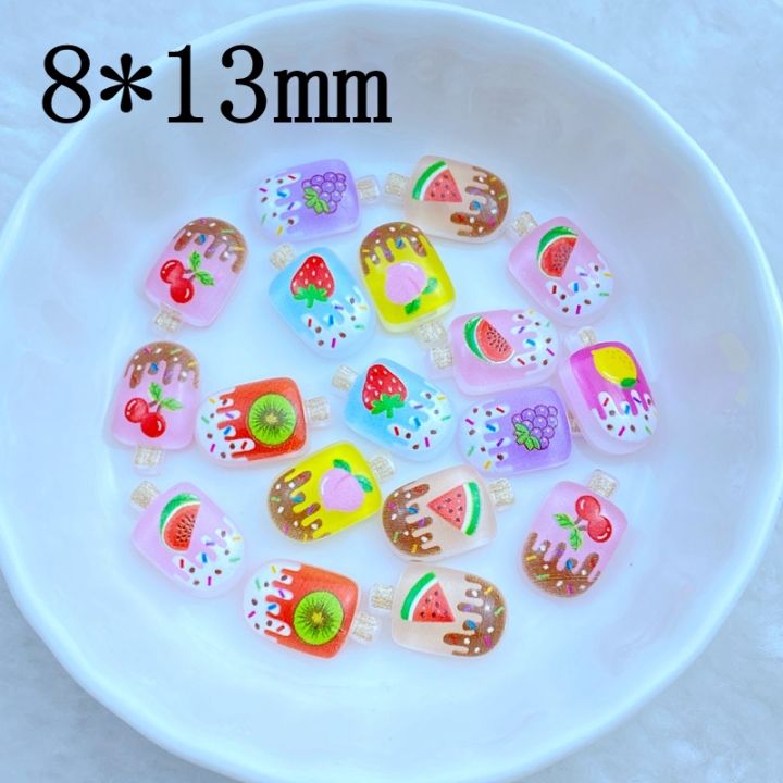 cc-50pcs-new-8x13mm-fruit-popsicle-flatback-ornament-jewelry-making-manicure-hairwear-accessories