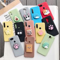 3D silicone cartoon phone holder case for huawei p smart 2019 2018 2020 2021 plus pro stand soft covers for huawei p smart z