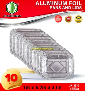 Leuchten 40 Packs Small Disposable Aluminum Container Pans Foil Trays with Lids for Baking, Cooking, Size: 6.3 x 4.7 x 1.8, Other
