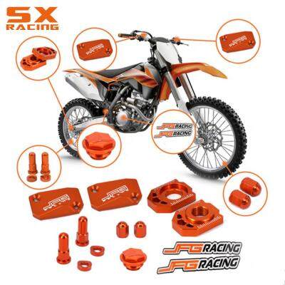 รถจักรยานยนต์ CNC เบรคคลัทช์อ่างเก็บน้ำของเหลวปกชุดสำหรับ KTM SX SX-F XC XC-F XC-W XCF-W EXC EXC-F 125 150 250 300 350 400 450