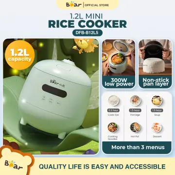 Bear Mini Rice Cooker Automatic Household Kitchen Electric Cooking machine  1-2 People Food Warmer Steamer 1L Small Rice Cooker