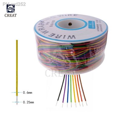 250M 30 AWG 8-Wire 0.25mm B-30-1000 UL1423 Colored Insulation Cable Copper Core Test Wrapping Wire Tinned Copper Solid Wire Line