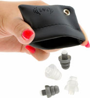 Rave Ear Plugs Rave High Fidelity Ear Plugs: HiFi Hearing Protection for Music, Concert; Noise Reducing Earplugs Help Stop Tinnitus; Ear Buds Filter Noise for Ear Protection (Black Case) (2 Pairs - 19/25 Decibel)