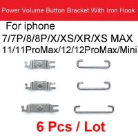 6pcs/Lot Power and Volume Button Side Keys Bracket with Iron Hook for iPhone 12 Minn 11 Pro Max XS XR X 7 7P 8 8P Plus Picture Hangers Hooks