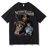 Rapper Man Streetwear Fashion Mens Crewneck T-shirts Playboi Carti Woke Up Like This Graphic Tshirt Rap Hip Hop Mens T Shirt XS-4XL-5XL-6XL