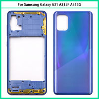 Untuk A315 A315F A31 Samsung Galaxy A315N A315G Kangka Tengah Perumahan Penuh A31 Bateri Belakang Pintu Belakang dengan Pelekat Ganti