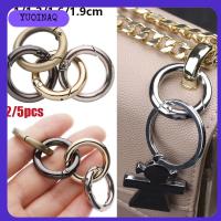 YUOINAQ 2/5pcs สีดำ ทอง เงิน ประตูชุบ ตะขอโลหะผสมสังกะสี กระเป๋า Carabiner กระเป๋าถือ หัวเข็มขัดกระเป๋า หัวเข็มขัดโอริงสปริง คลิปหนีบสแน็ป