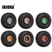 INJORA 1.0 Beadlock Wheels and Tires Micro Crawler Upgrade Part 4PCS for 1/24 RC Crawler Car Axial SCX24 AX24 (W1026-T1002) Electrical Trade Tools  Te