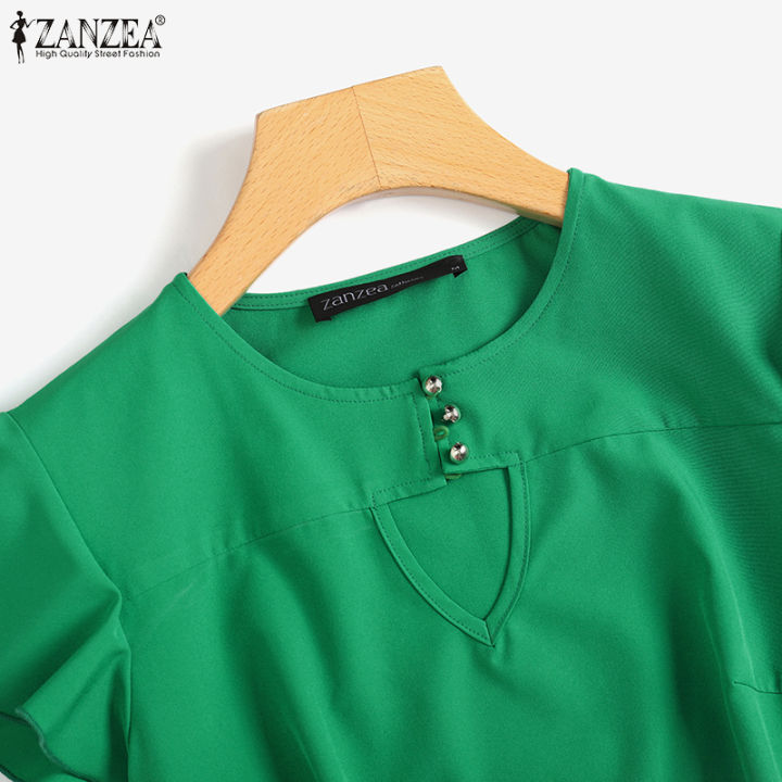 สินค้ามาใหม่-จัดส่งฟรี-fancystyle-zanzea-เสื้อเสื้อยืดคอกลมแขนบานออกหลวมลำลองผู้หญิง-ol-เสื้อออกกลวง-15