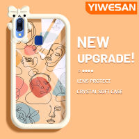 YIWESAN เคสสำหรับ VIVO Y95 Y91 Y91i แฟชั่นแบรนด์ที่สวยงามศิลปะภาพวาดลวดลายสร้างสรรค์ขอบนุ่มโปร่งใสเคสกันกระแทกเคสซิลิโคนเนื้อนิ่มทนทานต่อการตกหล่น