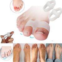 ☎✼ 1 Pair Silicone Gel Foot Fingers Two Hole Toe Separator Thumb Valgus Protector Bunion Adjuster Hallux Valgus Guard Foot Care