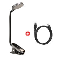 Baseus LED Book Light USB Rechargeable Light Cilp-on Desk Lamp Mini Table Light Flexible Reading Nightlight For Travel Bedroom