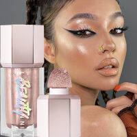 Glitter Diamond High อายแชโดว์ Lasting Waterproof Face Body Glitter Pearlescent High Stick เครื่องสำอางพร้อมฟองน้ำ