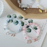 New Sanrioed Anime Melody Cinnamoroll Kuromi Cartoon Bracelets Women Chain Party Wedding Jewelry Holiday Gifts Girl Elastic Rope