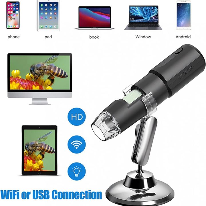 1-piece-wireless-digital-microscope-microscope-digital-microscope-compatible-with-laptop-windows-computer-black