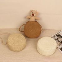 ■  Woven Beach Crossbody for Ladies Shoulder Rattan Knitted Color Small Handbag Round