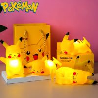 4Pcs/Set Pokemon Pikachu Night Light Cute Anime LED Light Kawaii Bedroom Bedside Lamp Room Decoration Children Toy Gift