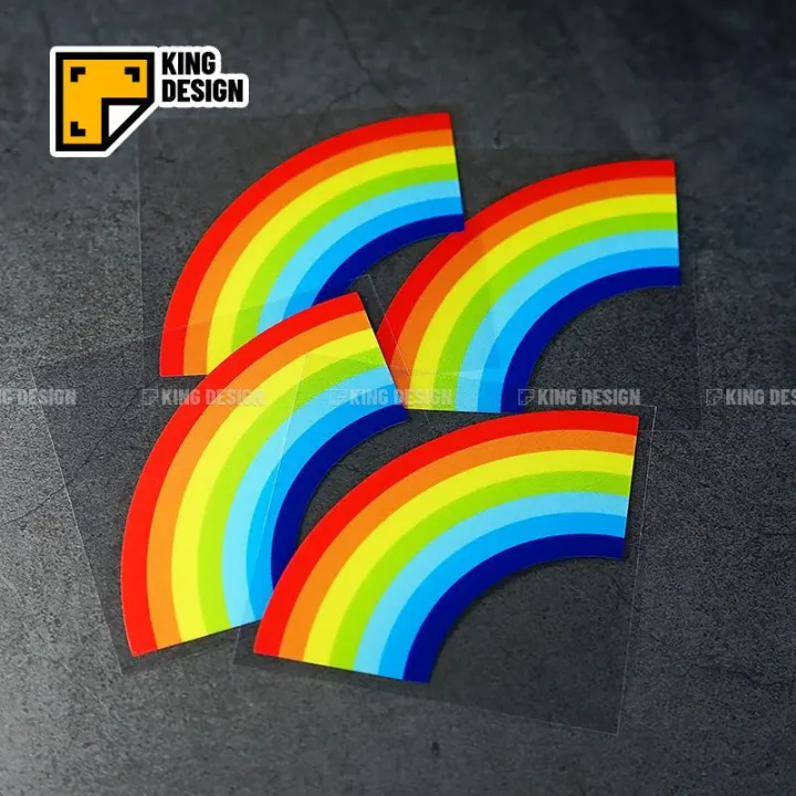 JDM Stickers Cute Rainbow Creative Car Stickers Motorcycle Scratches