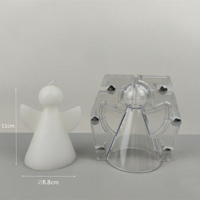 3D With Wings Acrylic Year Mould Candle Plastic Angel