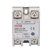 SSR - 25DA DC Control AC SSR White Shell โซลิดสเตตรีเลย์เฟสเดียว