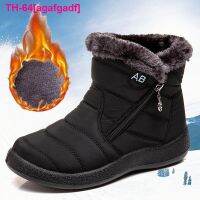 agafgadf Bota feminina pelo calçado inverno feminino cano curto à prova dágua