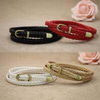 Ladies Braided Belt Thin Classic Versatile Pinhole Buckle