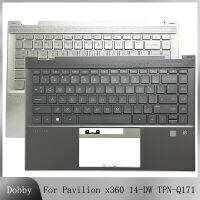 HP Pavillion X360สำหรับโน้ตบุ๊ค TPN-I137 14-DW L96530-0011ด้านบนที่วางฝ่ามือบนแป้นพิมพ์คีย์บอร์ดตัวแทน L96518-001