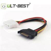 Ult-Best Sata พาวเวอร์สายพ่วงอนุกรม Ata 15pin ตัวผู้ไปยังโมเล็กซ์ Ide 4pin ตัวเมียแหล่งจ่ายไฟสำหรับเครื่องขุดแร่ Btc 15ซม.