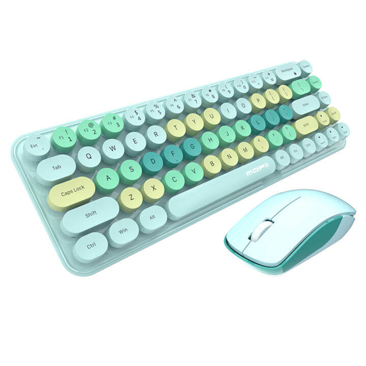 hot-mofii-2-4g-คีย์บอร์ดไร้สายเมาส์-combo-68คีย์-r-round-keyboard-ergonomic-mouse-เหมาะสำหรับเดสก์ท็อปพีซีแล็ปท็อปอุปกรณ์