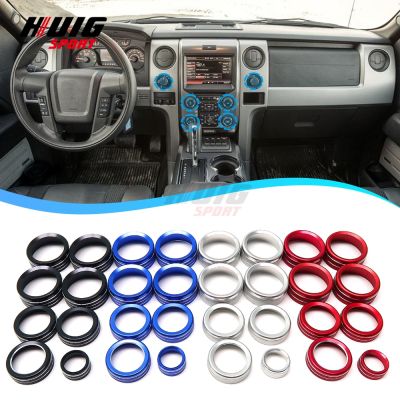 ✉◑ Car Interior Accessories For Ford F150 2009-2014 Air Conditioning Ring AC Knob Heater Center Console Switch Button Cover Trim