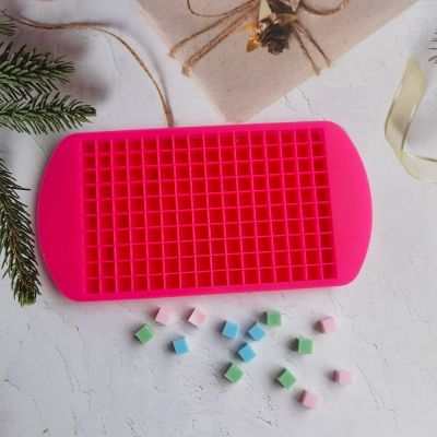 160 Grids Mini Ice Cube Mold Reusable Silicone Mould DIY Making Small Square Frozen Ice Cubes Jelly Pudding Candy Baking Ice Maker Ice Cream Moulds