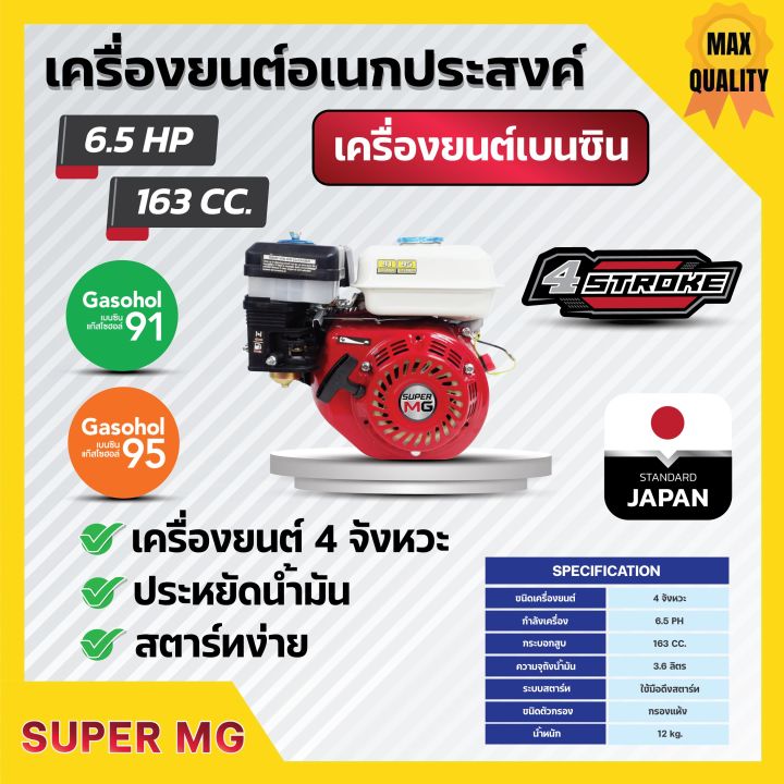 เครื่องยนต์เบนซิน-เครื่องยนต์อเนกประสงค์-เครื่องยนต์เปล่า-4-จังหวะ-super-mega-5-5-แรงม้า-6-5-และ-7-5-แรงม้า