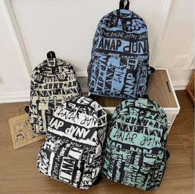Graffiti Backpack for Women Men Student Large Capacity Breathable Fashion Personality Multipurpose ulzzang Bags