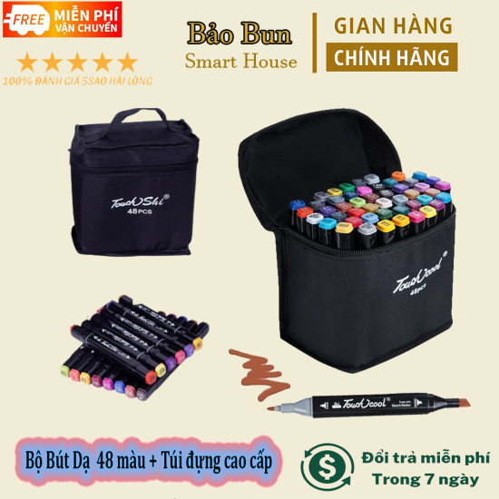 Bút màu marker touch cool họa cụ tô màu dạ vẽ tranh anime túi vải bộ 48 - ảnh sản phẩm 9
