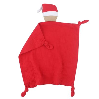 Baby Appease Towel Cotton Stuffed Toy Santa Claus Dolls Soothe Appease Newborn Comforting Sleeping Toy Christmas Gift