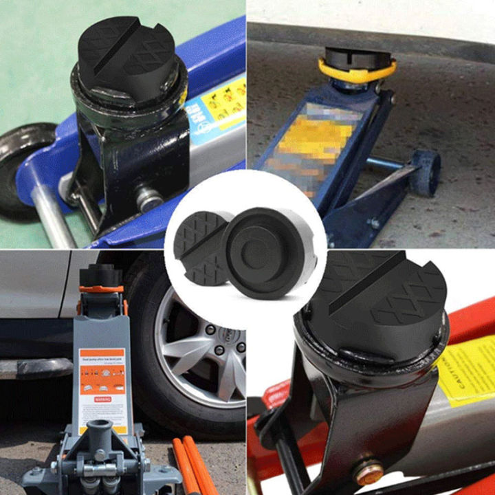 portable-car-lift-jack-stand-ruer-black-pads-car-frame-protector-floor-slotted-tool-pinch-weld-side-lifting-disk-adapter