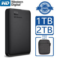 WD Elements ฮาร์ดดิสก์ไดรฟ์ภายนอกแบบพกพา HD 1TB 2TB ความจุสูง SATA USB 3.0อุปกรณ์จัดเก็บข้อมูลเดิมสำหรับคอมพิวเตอร์แล็ปท็อป