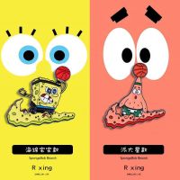 [Lovely Cute] Spongebob brooch cute style ins trendy personality badge student pin decoration for women