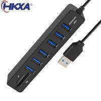 [HOT HAIXWLXKWW 589] USB Hub 6พอร์ต Expander Adapter 2.0 Splitter Hab 2หลาย USB2.0 USB-Hub Card Reader สำหรับ