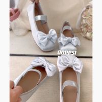 *Flat bottom evening shoes pink Mary Jane womens shoes Spring and Autumn 2023 new spring satin ballet shoes