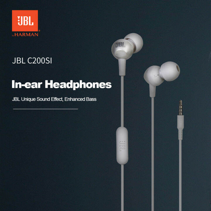 Original JBL C200si Inear 3.5mm Jack Wired Earphones Sports Music
