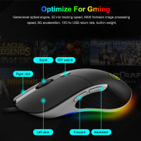 【 Cw】เมาส์สำหรับเล่นเกมแบบใช้สาย LED 6400 DPI USB Ergonomic Mause นักเล่นเกมเมาส์คอมพิวเตอร์พร้อมสายเคเบิลสำหรับแล็ปท็อปพีซี RGB Optical Mice พร้อม Backlit 【hot】