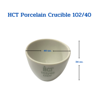 เบ้ากระเบื้อง  Porcelain Crucible 102/40 Brand HCT;Germany จำนวน 1 ใบ