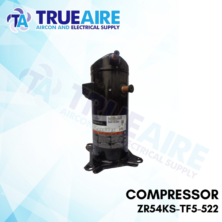 TRUE AIRE COMPRESSOR COPELAND SCROLL TYPE ZR54KSTF5522 5HP 3PH LRA