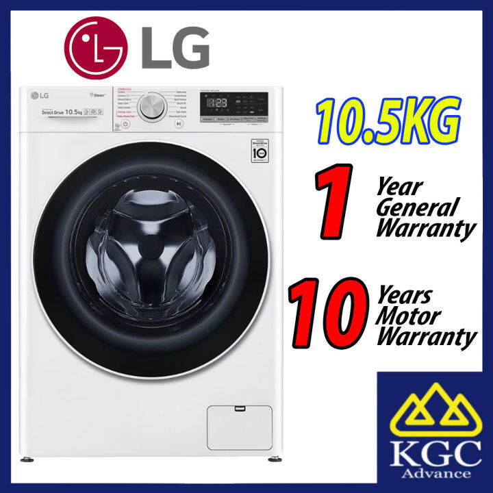 (Free Shipping) LG FV1450S4W 10.5kg Front Load Washer with AI Direct