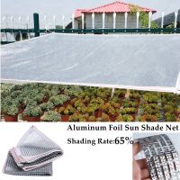 65% อลูมิเนียมฟอยล์ Sun Shading ผ้าคุณภาพสูง Cooling Shade Sail Garden Shelter แคมป์ปิ้งกันสาด Pavilion Terrace Sunshade Net