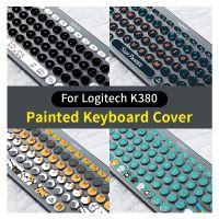 for Wireless Keyboard Cover Logitech K380 Wireless Colorful US Soft Silicone Film Case Slim Thin in English