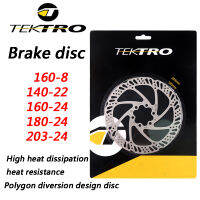 TEKTRO Bike Disc Brake Pads Bicycle Hydraulic Disc Brake Rotors 160-8 140-22 160-24 180-24 203-24 แผ่นดิสก์การออกแบบรูปหลายเหลี่ยม-huangjianping