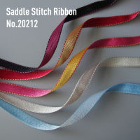 MOMOTARA No.20212  ริบบิ้น Ribbonลายไข่ปลา Saddle Stitch Ribbon ขนาด 1 CM ยาว 36 หลา